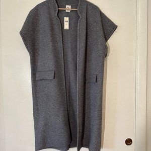 Anthropologie Akemi + Kin Grey Soft Knit Longline Sweater Vest One Size *NWT